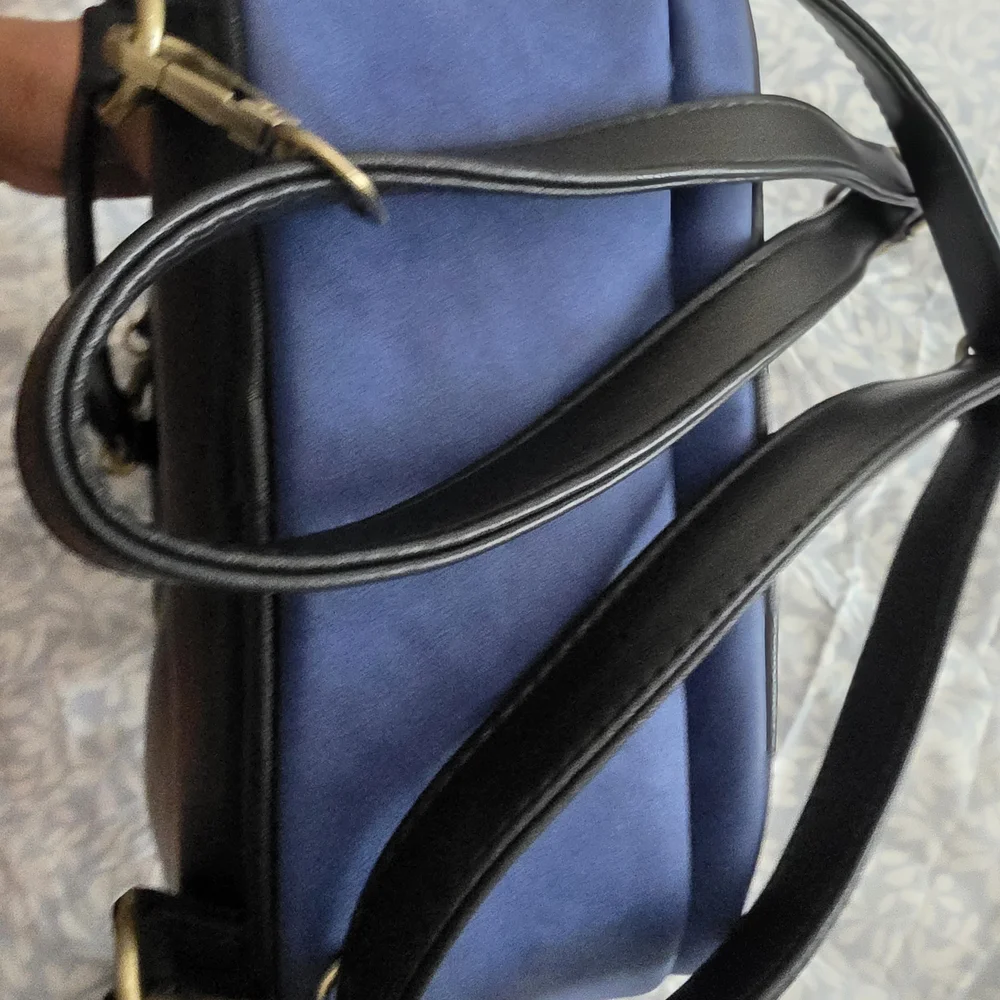 Blue Embroidered Backpack - Picture 3 of 4